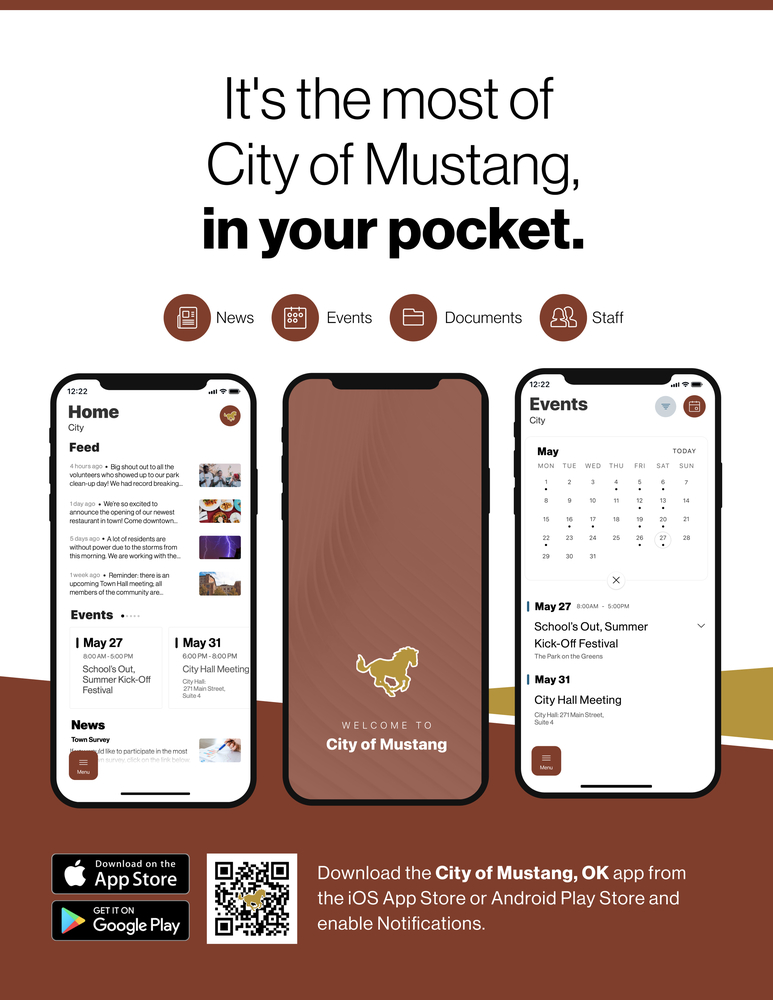 A picture of the City of Mustang app