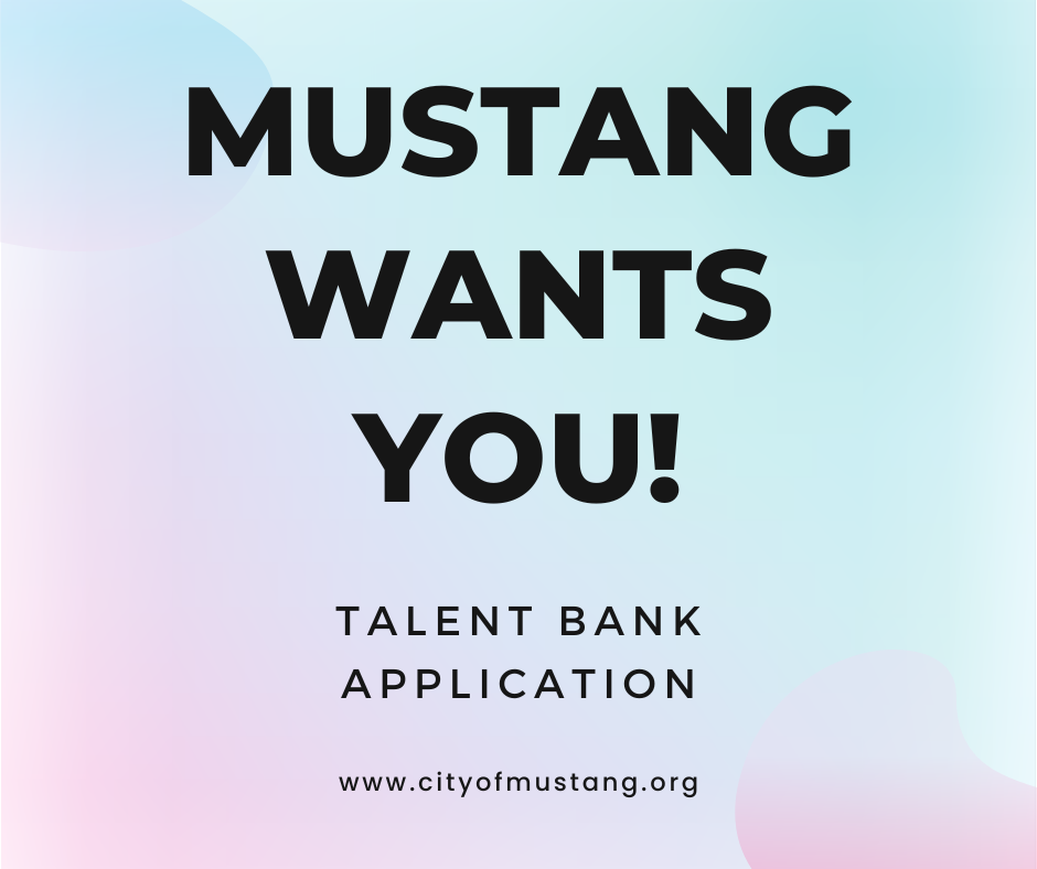 A graphic that  reads Mustang Wants  You!