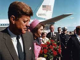 A photo of President Kennedy and Jackie Kennedy